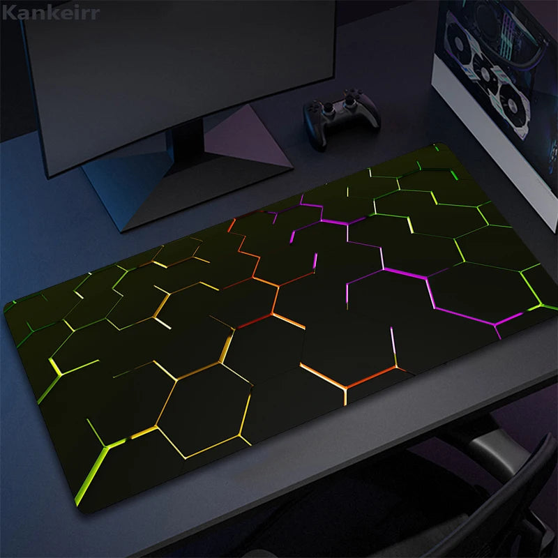 Cool Geometry Mouse Pad Large Computer Rug Office Table Mat