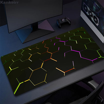 Cool Geometry Mouse Pad Large Computer Rug Office Table Mat