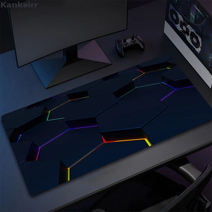 Cool Geometry Mouse Pad Large Computer Rug Office Table Mat