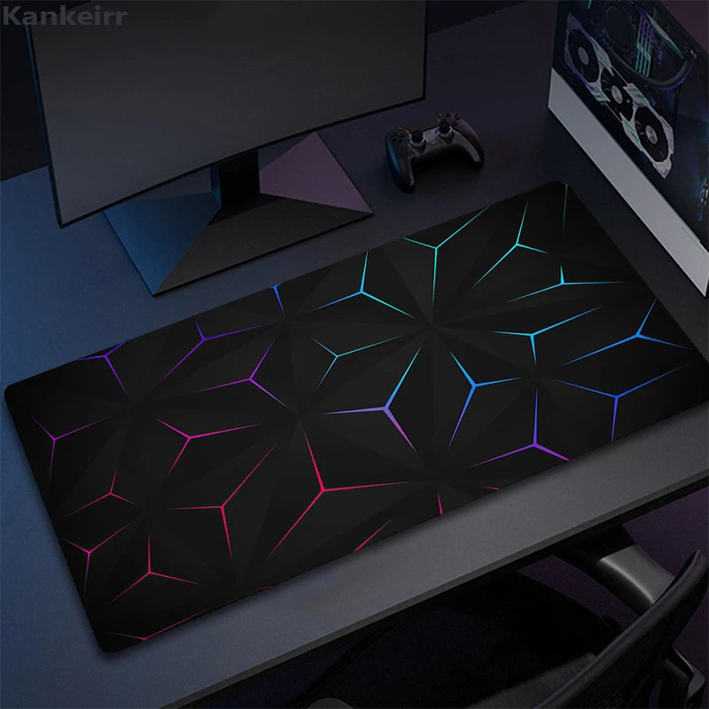 Cool Geometry Mouse Pad Large Computer Rug Office Table Mat