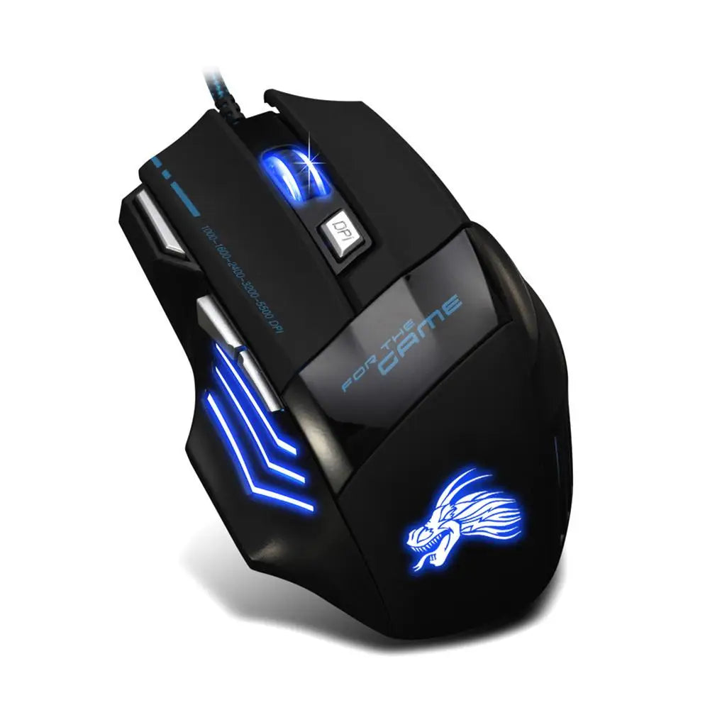 USB Wired Gaming Mouse 7 Button Backlit Ergonomic Mice